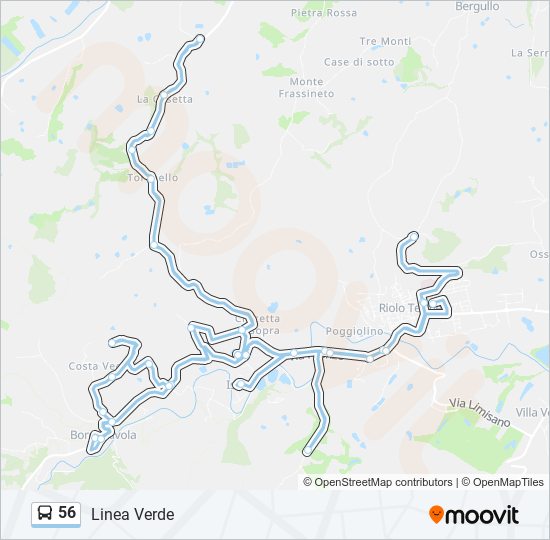 56 bus Line Map