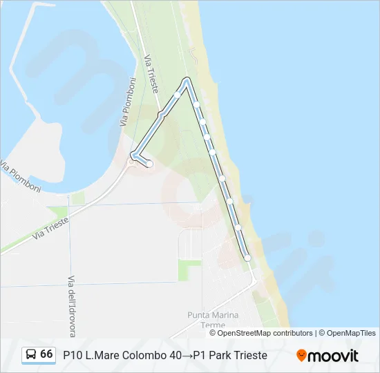 66 Bus Line Map