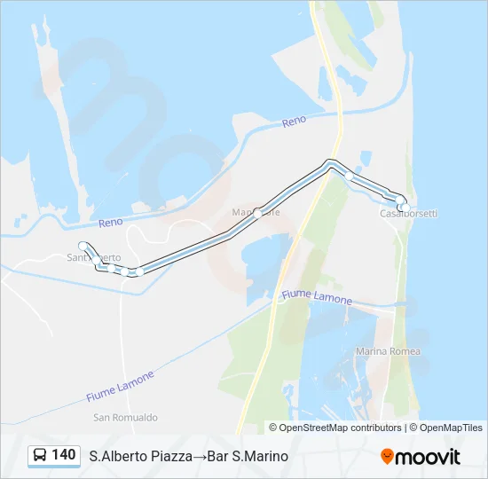 140 Bus Line Map
