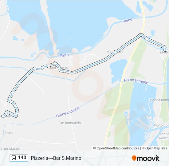 140 Bus Line Map