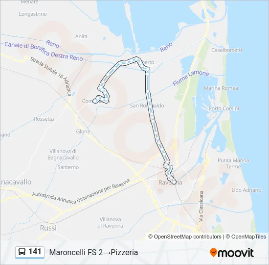 141 Bus Line Map