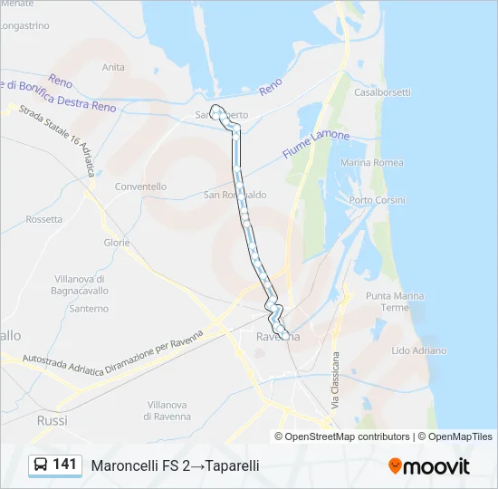 141 Bus Line Map