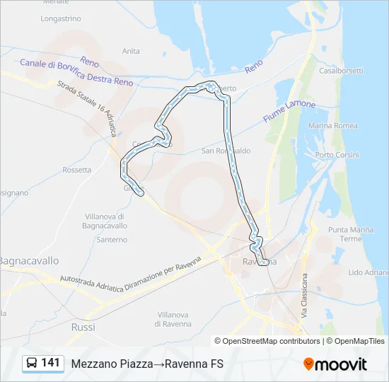 141 Bus Line Map
