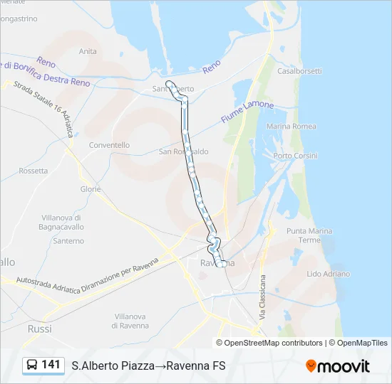 141 Bus Line Map