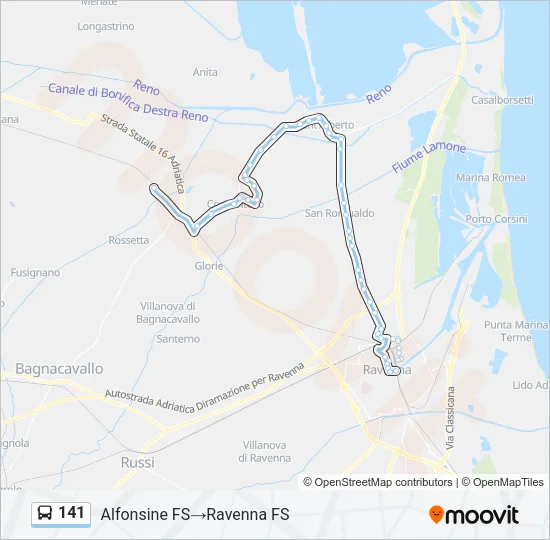 141 Bus Line Map