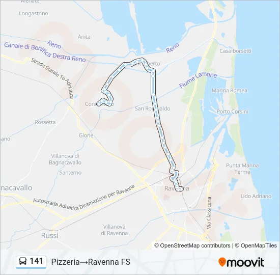 141 Bus Line Map