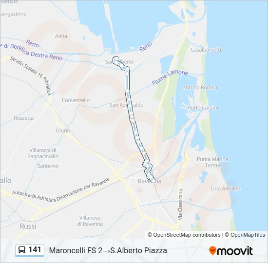 141 Bus Line Map