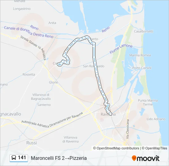 141 Bus Line Map