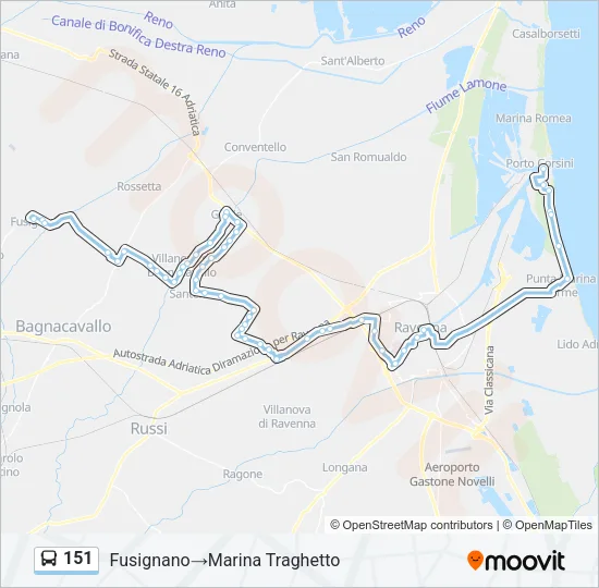 151 Bus Line Map