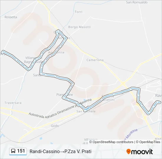 151 Bus Line Map