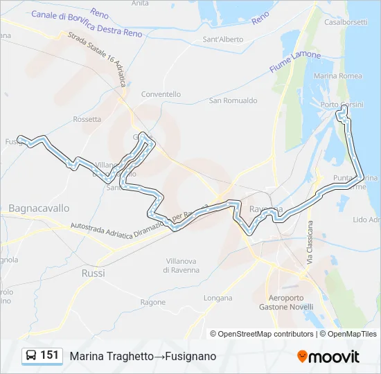 151 Bus Line Map