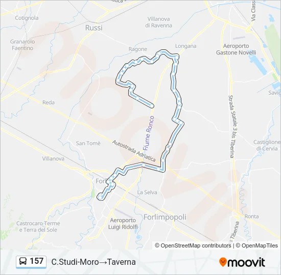 157 Bus Line Map