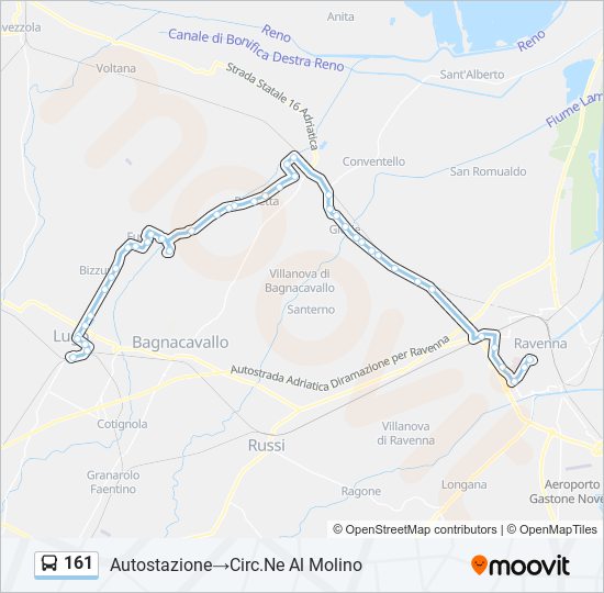 161 bus Line Map
