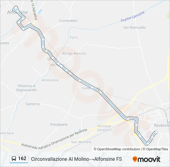 162 Bus Line Map