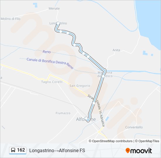 162 bus Line Map