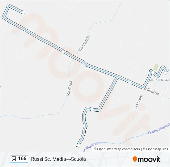 166 Bus Line Map