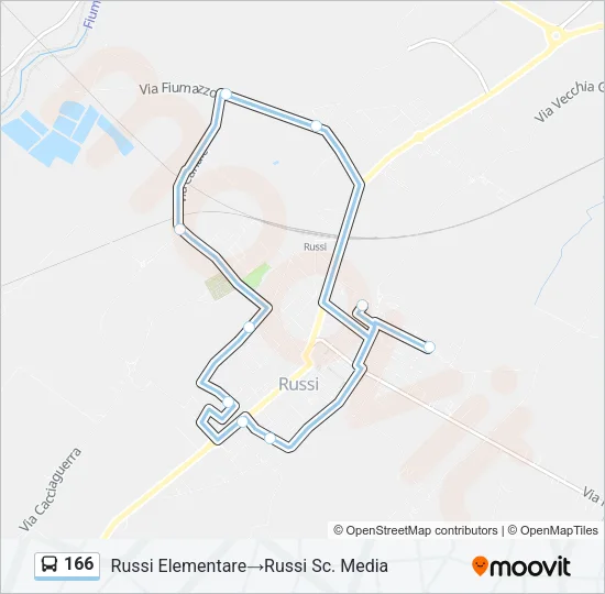 166 Bus Line Map