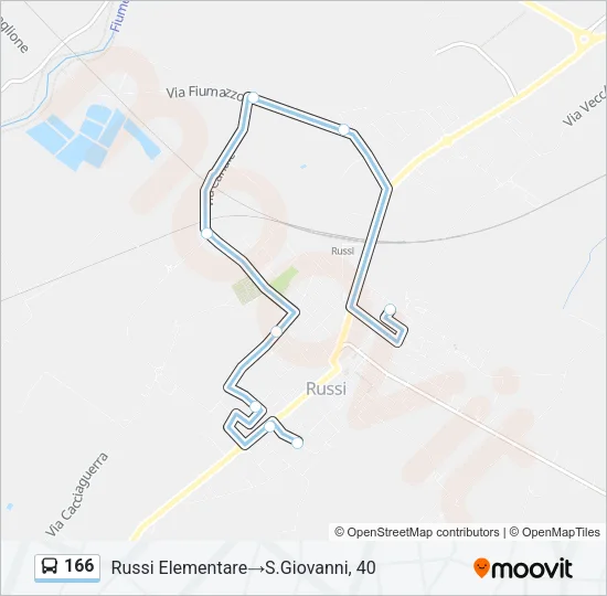 166 Bus Line Map