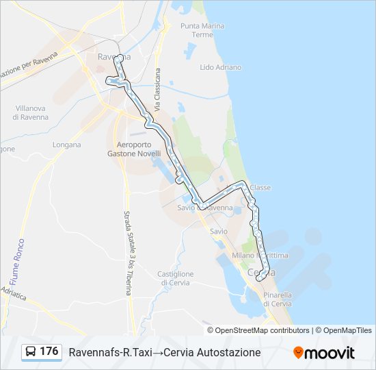 176 bus Line Map