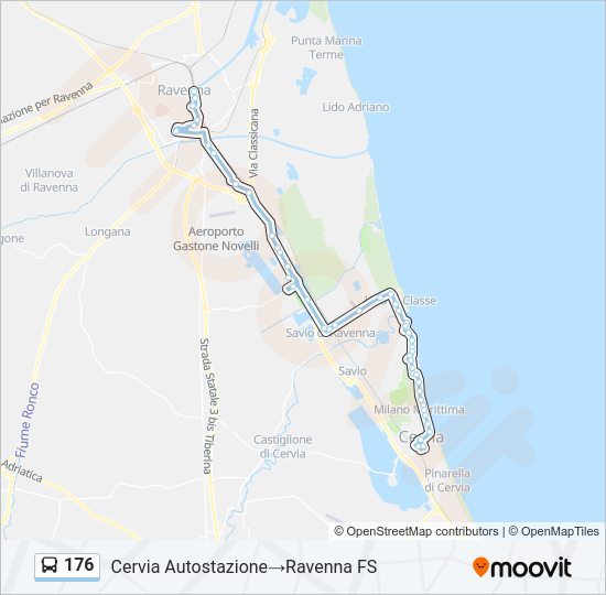 176 bus Line Map