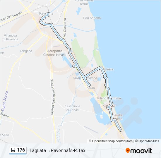 176 bus Line Map