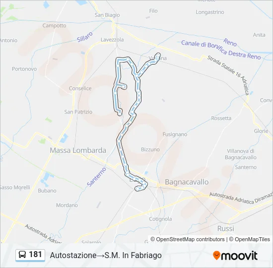181 Bus Line Map