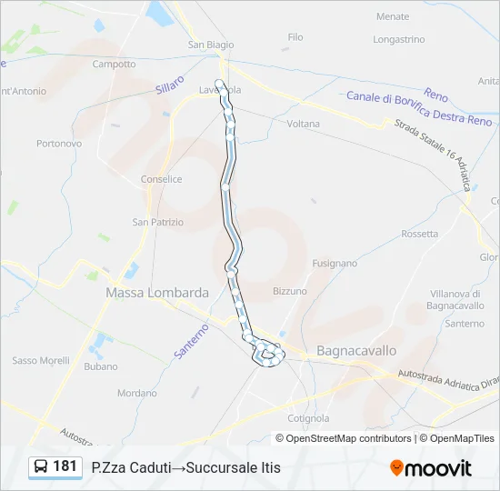 181 Bus Line Map
