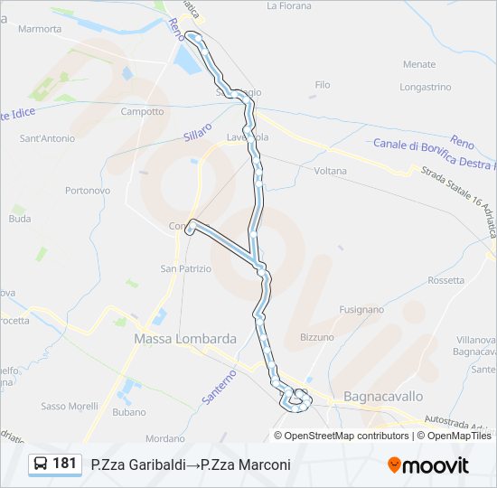 181 bus Line Map