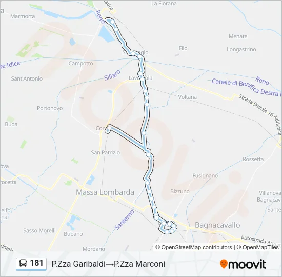 181 Bus Line Map