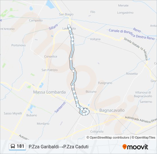 181 bus Line Map