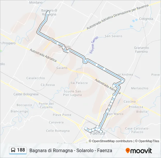 188 Bus Line Map