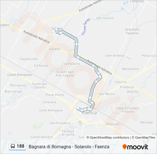188 Bus Line Map