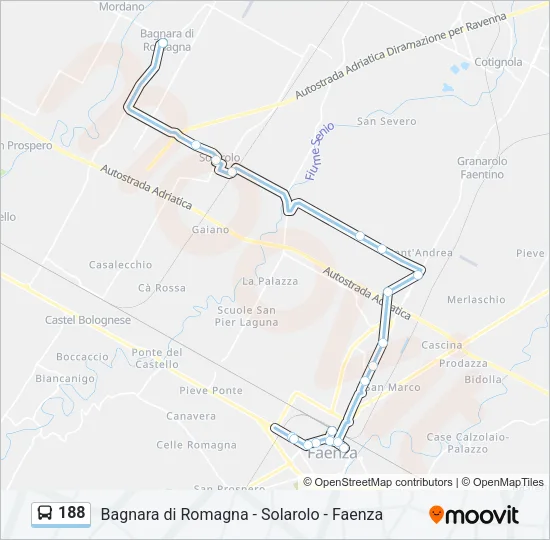 188 Bus Line Map