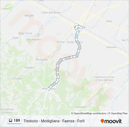 189 Bus Line Map
