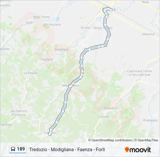 189 Bus Line Map