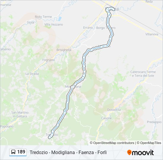 189 bus Line Map