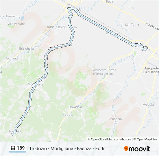 189 Bus Line Map