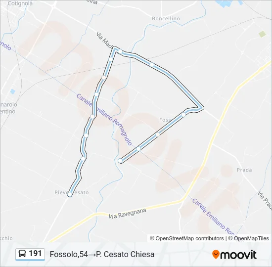 191 Bus Line Map