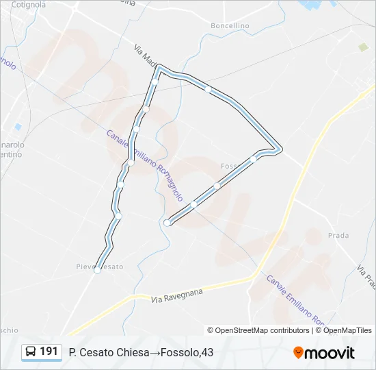 191 Bus Line Map
