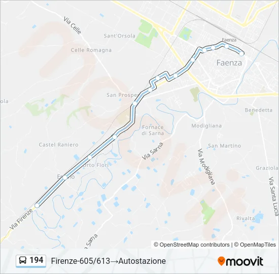194 Bus Line Map