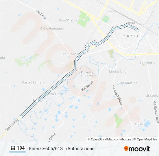 194 Bus Line Map