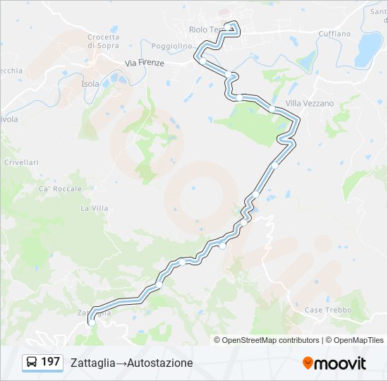 197 bus Line Map