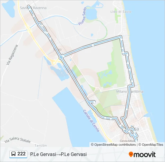 222 Bus Line Map