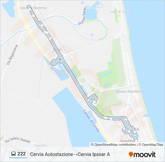 222 Bus Line Map