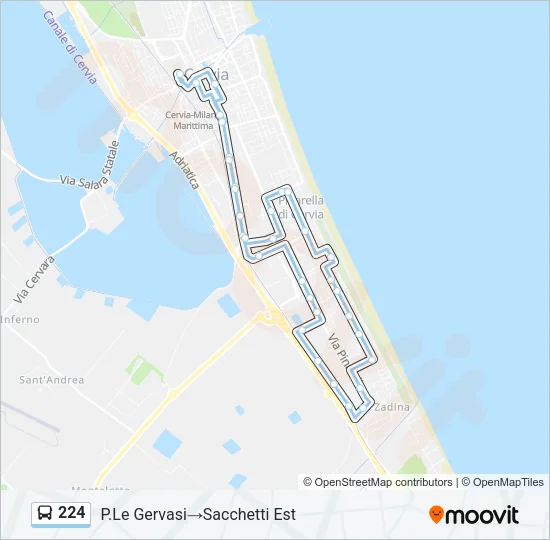 224 Bus Line Map