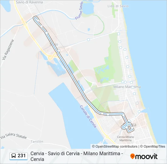 231 Bus Line Map