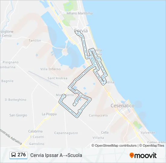 276 Bus Line Map