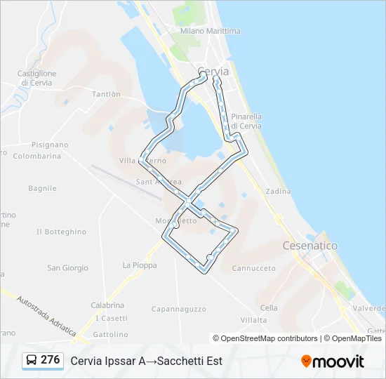 276 Bus Line Map