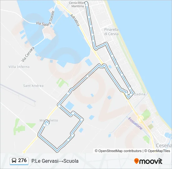 276 Bus Line Map