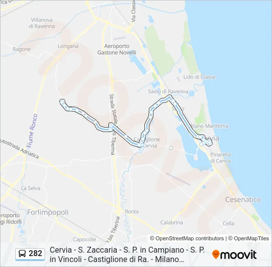 282 Bus Line Map